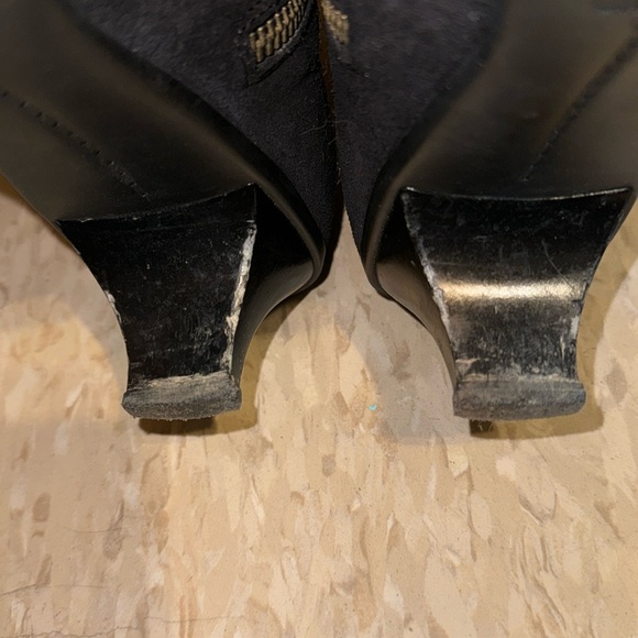 Prada Suede Moto Boots with Kitten Heels in Black size 37.5 - Picture 16 of 16